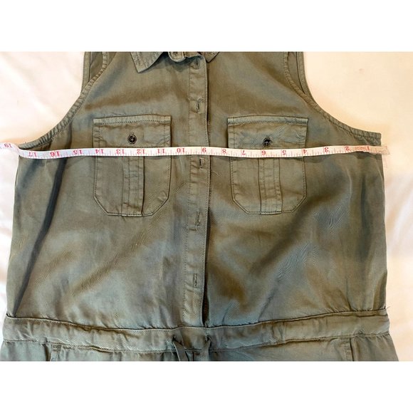 Universal Thread Women's Romper Jumpsuit Front Button Drawstring Waist Green XS - Picture 4 of 8